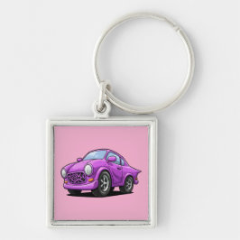 Extreme Gebogen Paarse Auto Kunstwerk Sleutelhanger