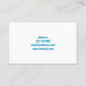 Extreme gedurfde monotone stijl visitekaartje (Achterkant)