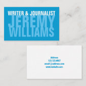 Extreme gedurfde monotone stijl visitekaartje (Voorkant / Achterkant)