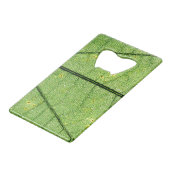 Extreme Green Leaf Creditkaart Flessenopener (Voorkant Gekanteld)