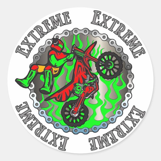 Extreme Groen Ronde Sticker (Voorkant)