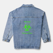 Extreme groene Biohazard Waarschuwing Denim Jacket (Achterkant)