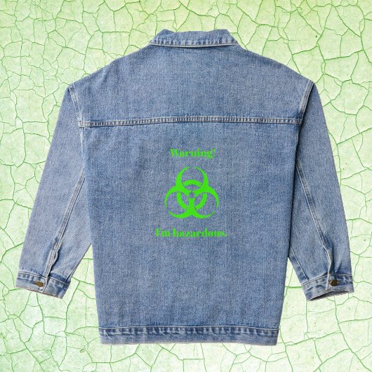 Extreme groene Biohazard Waarschuwing Denim Jacket