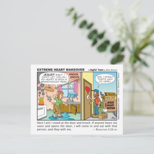 Extreme Heart Makeover briefkaart (Staand voorkant)