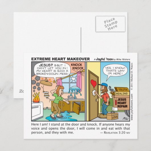 Extreme Heart Makeover briefkaart (Voorkant / Achterkant)