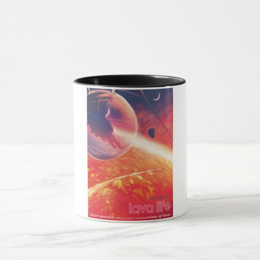 Extreme Heete Ballon op Vulkanische Hellevlakte Mok (Midden)