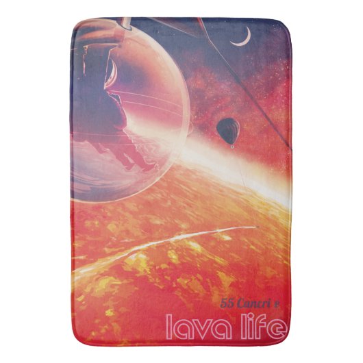 Extreme heteluchtballon op vulkanische helling badmat (Voorkant Verticaal)