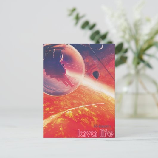 Extreme heteluchtballon op vulkanische helling briefkaart (Staand voorkant)