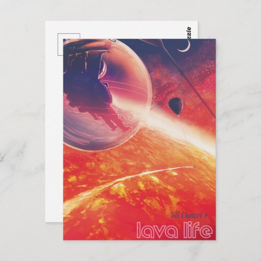 Extreme heteluchtballon op vulkanische helling briefkaart (Voorkant / Achterkant)