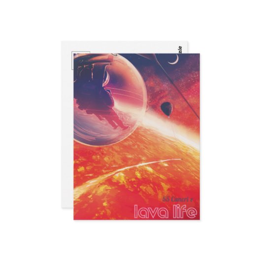 Extreme heteluchtballon op vulkanische helling briefkaart (Voorkant / Achterkant in situ)