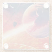 Extreme heteluchtballon op vulkanische helling glazen onderzetter (Achterkant)