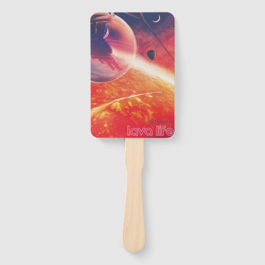 Extreme heteluchtballon op vulkanische helling handwaaier (Voorkant)