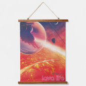 Extreme heteluchtballon op vulkanische helling hangend wandkleed (Voorkant)