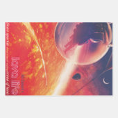 Extreme heteluchtballon op vulkanische helling inpakpapier vel (Voorkant 3)