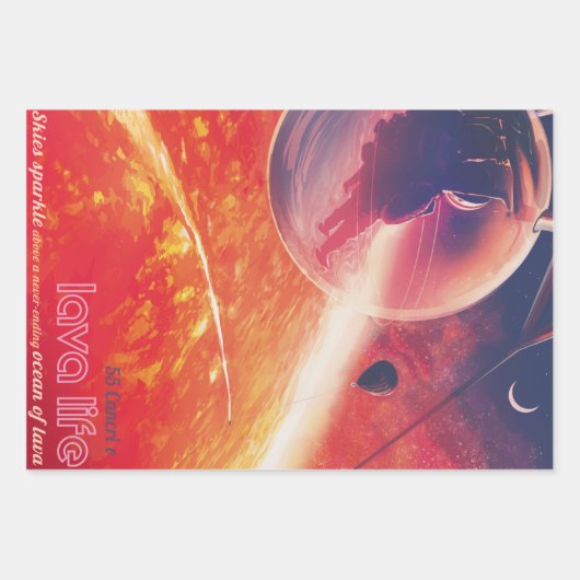 Extreme heteluchtballon op vulkanische helling inpakpapier vel (Voorkant 2)