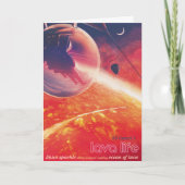 Extreme heteluchtballon op vulkanische helling kaart (Voorkant)