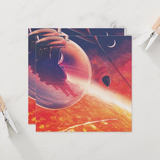 Extreme heteluchtballon op vulkanische helling kaart (Voorkant / Achterkant in situ)