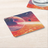 Extreme heteluchtballon op vulkanische helling kartonnen onderzetters (Schuin)