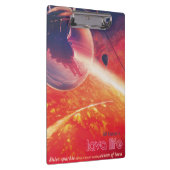 Extreme heteluchtballon op vulkanische helling klembord (Rechts)