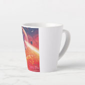 Extreme heteluchtballon op vulkanische helling latte mok (Rechterhoek)