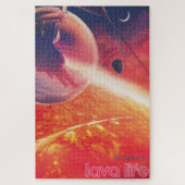 Extreme heteluchtballon op vulkanische helling legpuzzel (Verticaal)