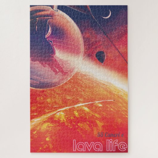 Extreme heteluchtballon op vulkanische helling legpuzzel (Verticaal)