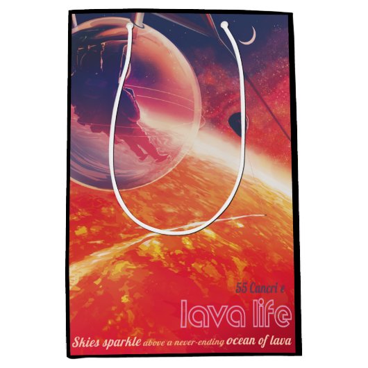 Extreme heteluchtballon op vulkanische helling medium cadeauzakje (Voorkant)