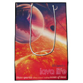 Extreme heteluchtballon op vulkanische helling medium cadeauzakje (Achterkant)