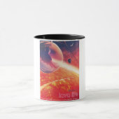 Extreme heteluchtballon op vulkanische helling mok (Midden)