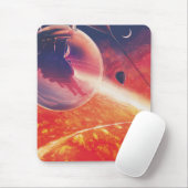 Extreme heteluchtballon op vulkanische helling muismat (Met muis)