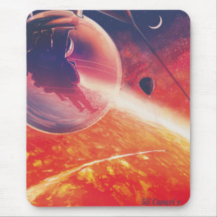 Extreme heteluchtballon op vulkanische helling muismat