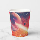 Extreme heteluchtballon op vulkanische helling papieren bekers (Voorkant)