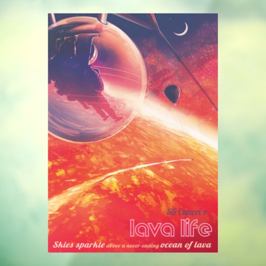 Extreme heteluchtballon op vulkanische helling raamsticker (Vel 3)