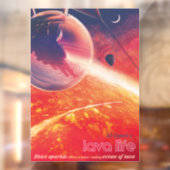 Extreme heteluchtballon op vulkanische helling raamsticker (Vel 2)