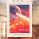 Extreme heteluchtballon op vulkanische helling raamsticker (Vel 2)