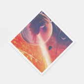 Extreme heteluchtballon op vulkanische helling servet (Hoek)