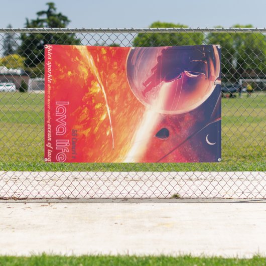 Extreme heteluchtballon op vulkanische helling spandoek (Insitu)