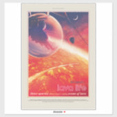 Extreme heteluchtballon op vulkanische helling sticker (Vel)