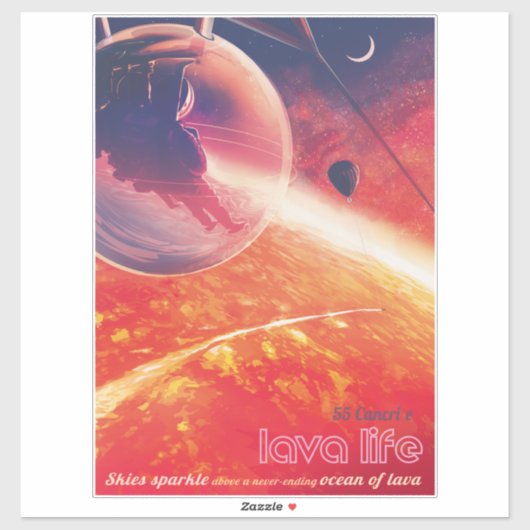 Extreme heteluchtballon op vulkanische helling sticker (Vel)