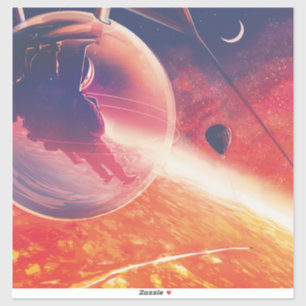 Extreme heteluchtballon op vulkanische helling sticker