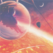 Extreme heteluchtballon op vulkanische helling sticker (Voorkant)