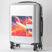 Extreme heteluchtballon op vulkanische helling sticker (Koffer)