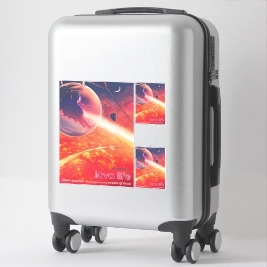 Extreme heteluchtballon op vulkanische helling sticker (Koffer)