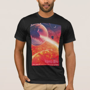Extreme heteluchtballon op vulkanische helling t-shirt