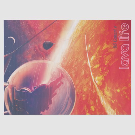 Extreme heteluchtballon op vulkanische helling tissuepapier (Voorkant)