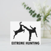 Extreme Hunting Deer Karate Kick Briefkaart (Staand voorkant)