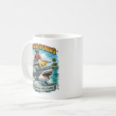 Extreme Ironing Shark Mug Koffiemok (Voorkant links)