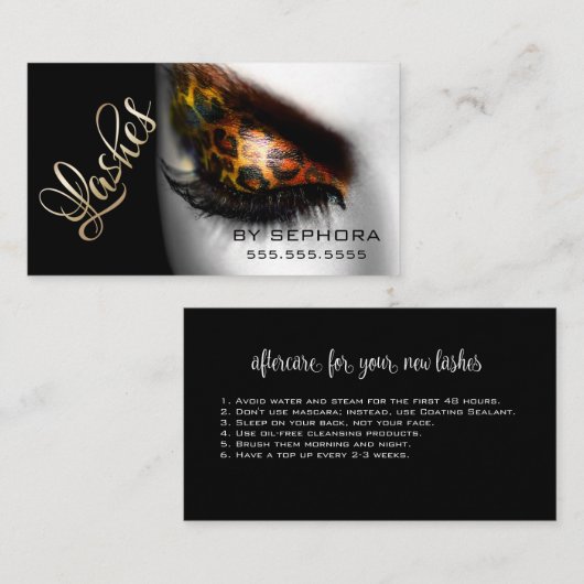 Extreme Lash Extensions Beauty Consultant Expert Visitekaartje (Voorkant / Achterkant)
