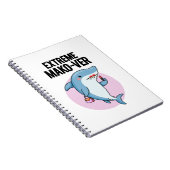 Extreme Mako-ver Cute Mako Shark Pun Notitieboek (Rechterzijde)