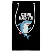 Extreme Mako-ver Funny Mako Shark Pun Dark BG Klein Cadeauzakje (Voorkant)